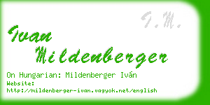 ivan mildenberger business card